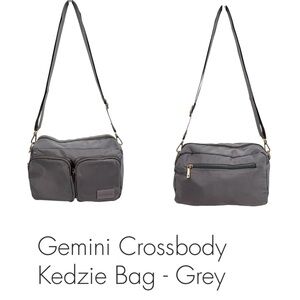Kedzie Gemini Crossbody Bag Gray NWOT